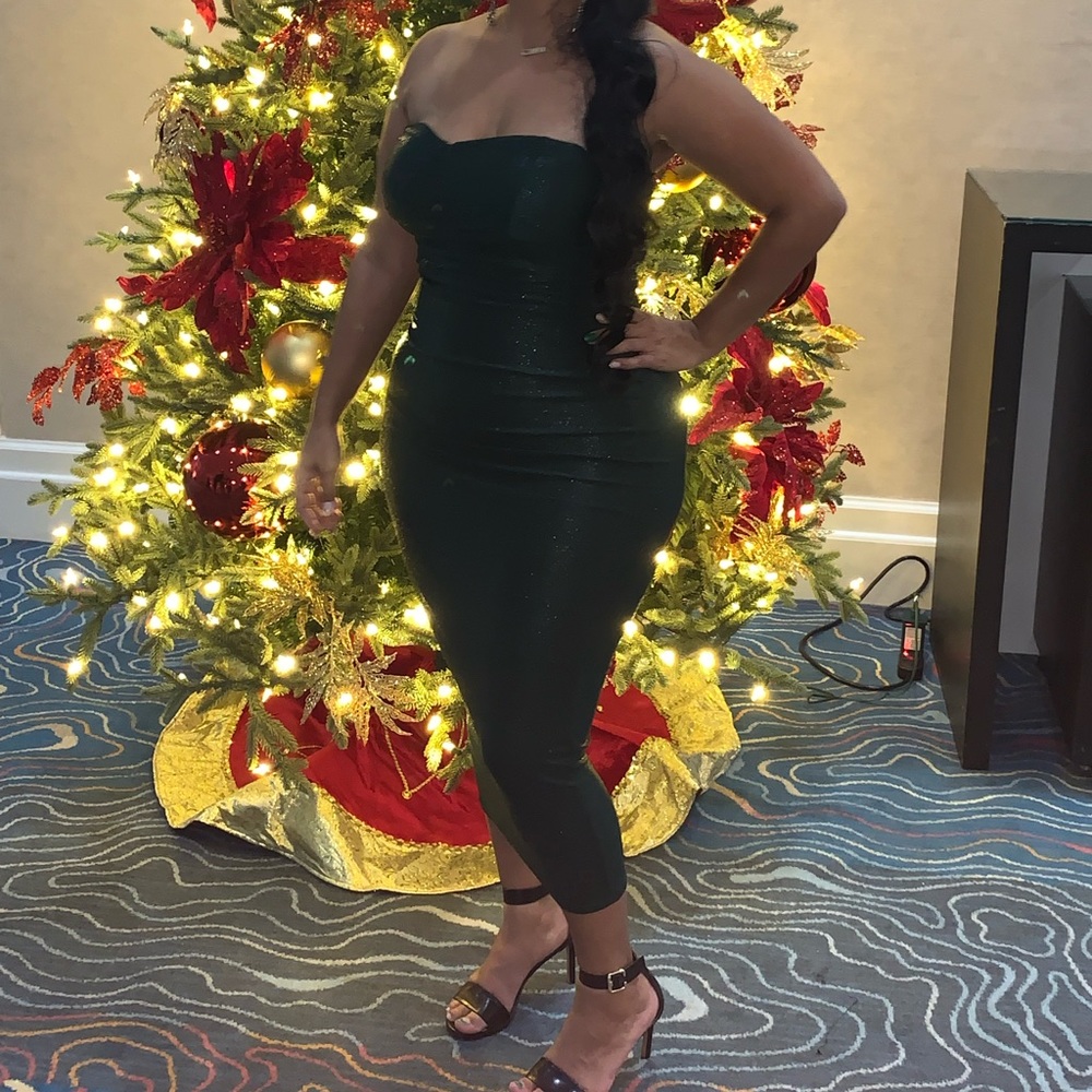 Strapless sweetheart maxi dress